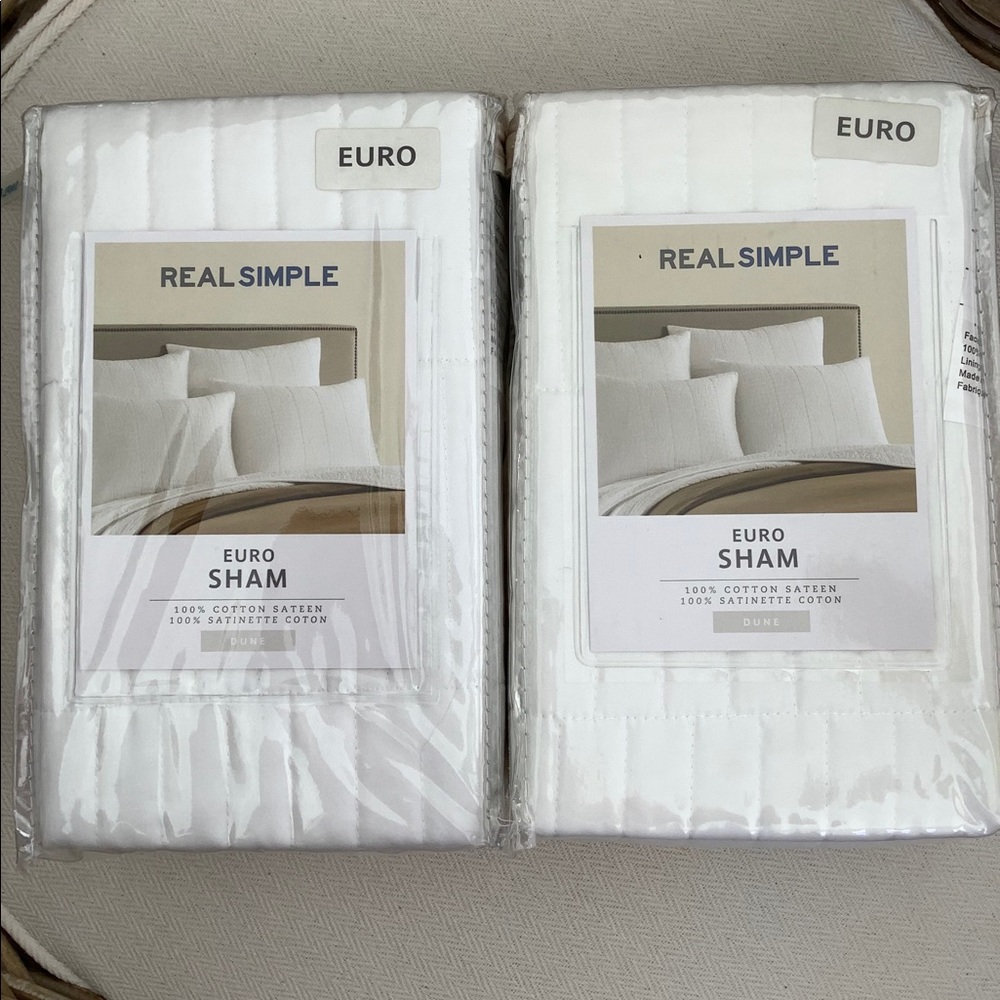 Real Simple brand Euro Shams.